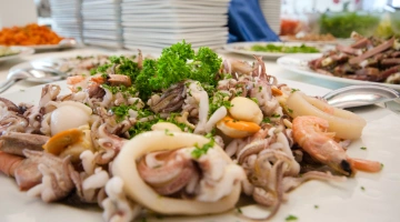 Zweiter Gang mit Fisch