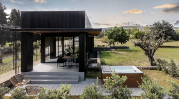 Éco-lodge avec patio aménagé et bain à remous
