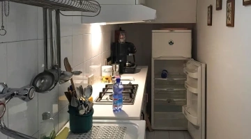 Cuisine avec réfrigérateur