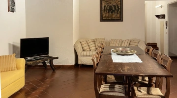 Télévision et canapé dans le salon