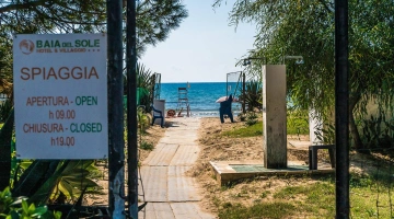 Accesso spiaggia privata