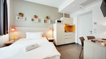 Monolocale con letto singolo