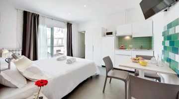 Monolocale modernamente arredato