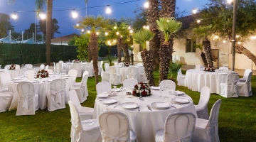 Giardino allestito per eventi