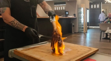 Preparazione di pietanza a vista