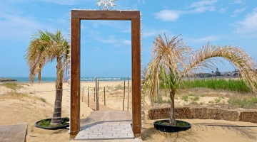 Ingresso alla spiaggia privata