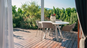 Patio meublé de Casa Pomice