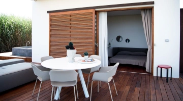 Patio meublé de Casa Pomice