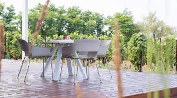 Patio meublé de la Casa Ossidiana