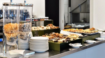 Des options sucrées et salées au buffet du petit-déjeuner