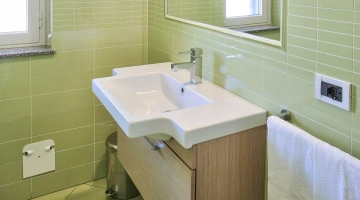 Badezimmer einer Dreizimmerwohnung