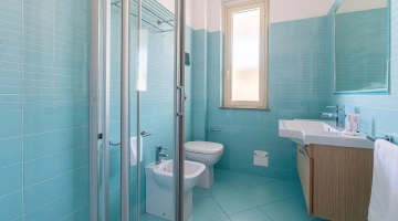 Badezimmer einer Dreizimmerwohnung