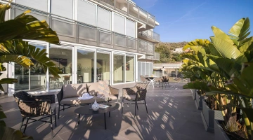 Terrasse d'un appartement au premier étage