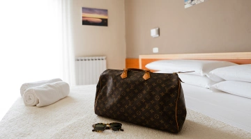 Detail of room with towel set