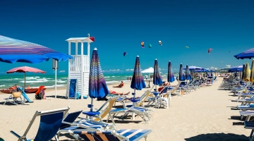 Detail of the private beach