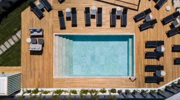 Aerial view of the swimming pool