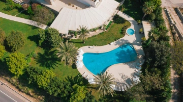 Swimming pool with children's pool