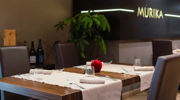 Table set at the restaurant