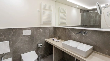 Private bathroom with large shower