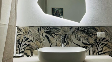 Dettaglio lavello in bagno privato