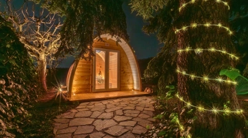 Ingresso camera in glamping