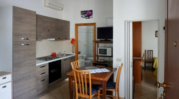 Wohnung mit ausgestatteter Küche