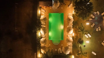 Veduta aerea della piscina