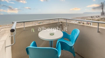 The view from the sea-facing room