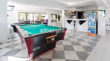 Bar area with billiards