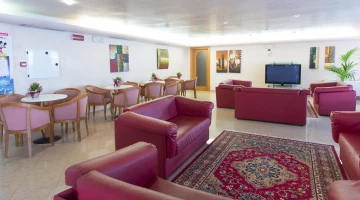 Hall with TV room