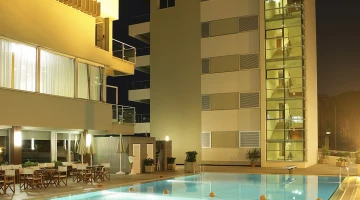 Outdoor night pool
