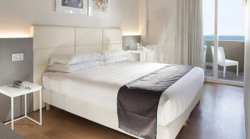 The new deluxe room overlooking the sea