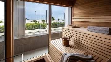 The sauna with a sea view