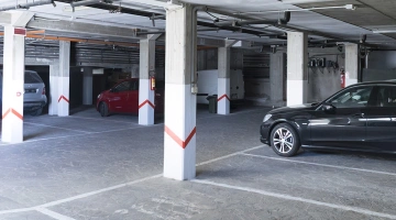 The hotel also has a garage